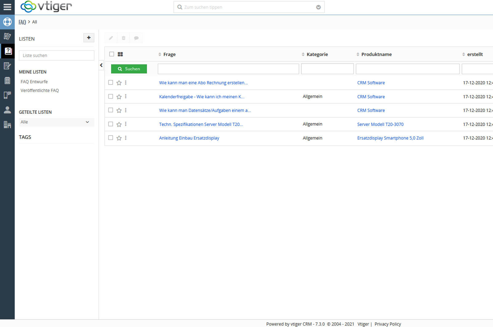 vtiger-faq-oberflaeche-1